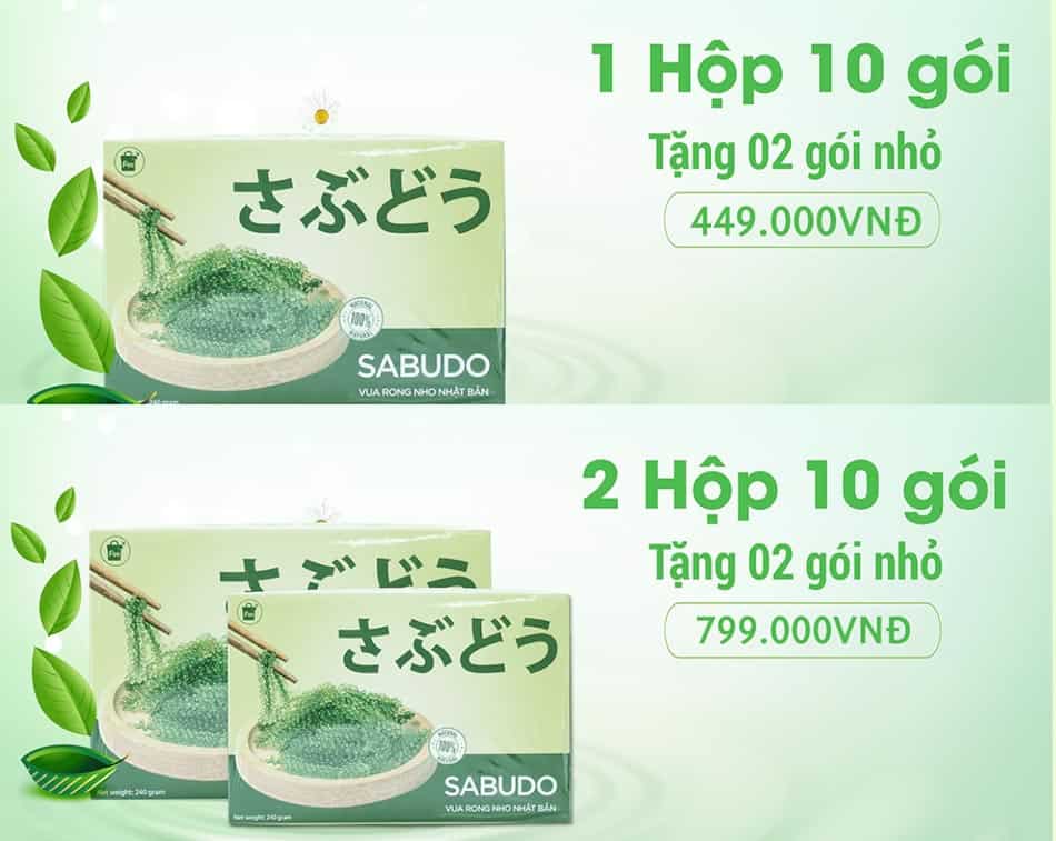 Ưu đãi giá Rong nho Sabudo chính hãng