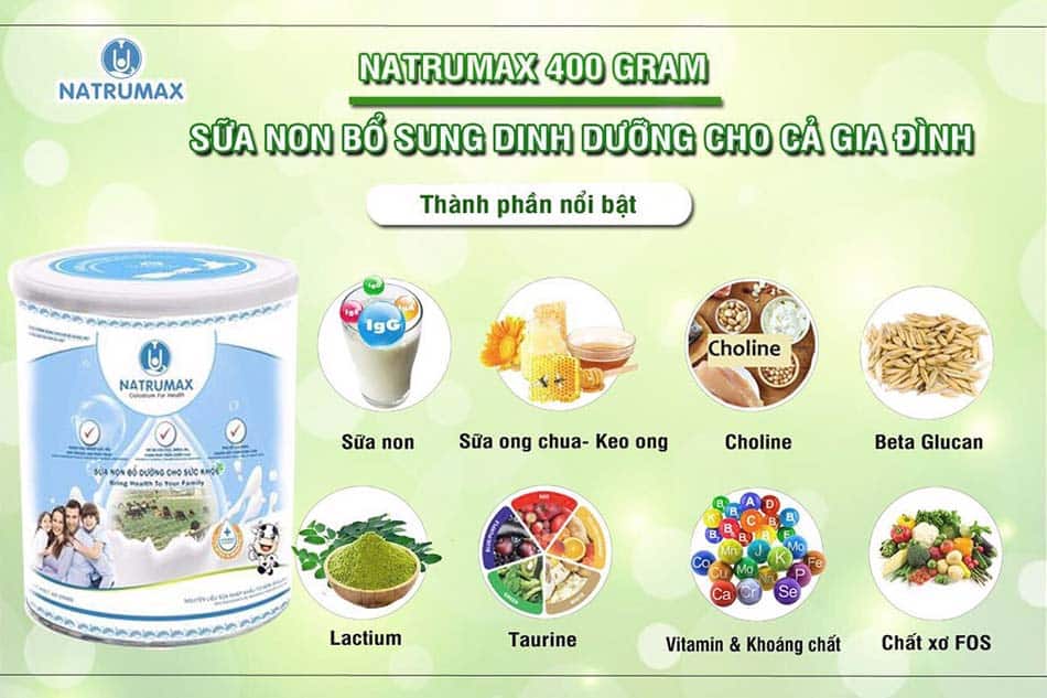 Thành phần của sữa Natrumax Family