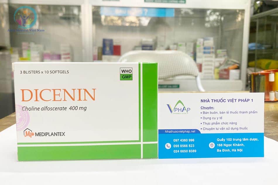 Dicenin được bán tại Nhà thuốc Việt Pháp 1