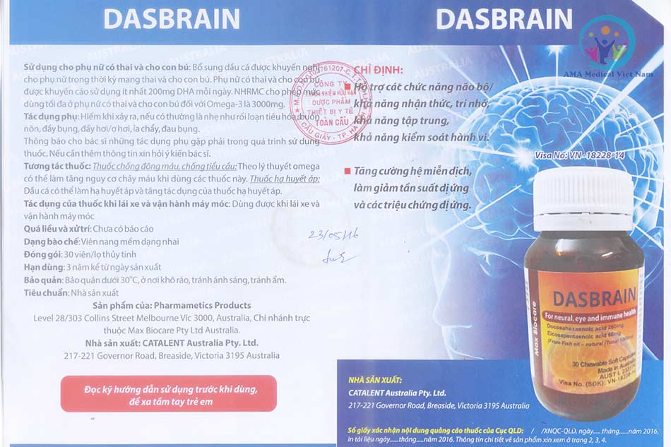 Thông tin thuốc Dasbrain