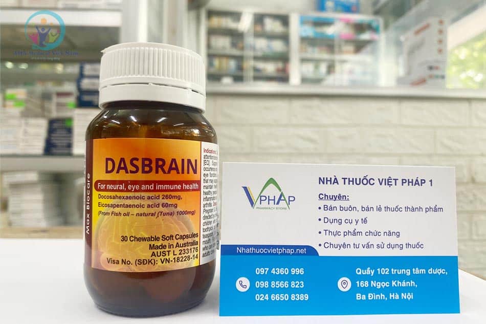 Dasbrain hiện có bán tại Nhà thuốc Việt Pháp 1