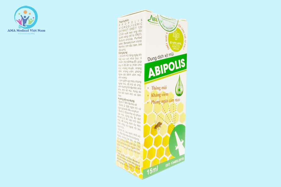 Hộp sản phẩm xịt mũi Abipolis 15ml