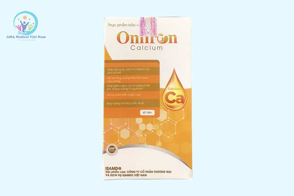 Hình ảnh mặt trước hộp Omiron Calcium