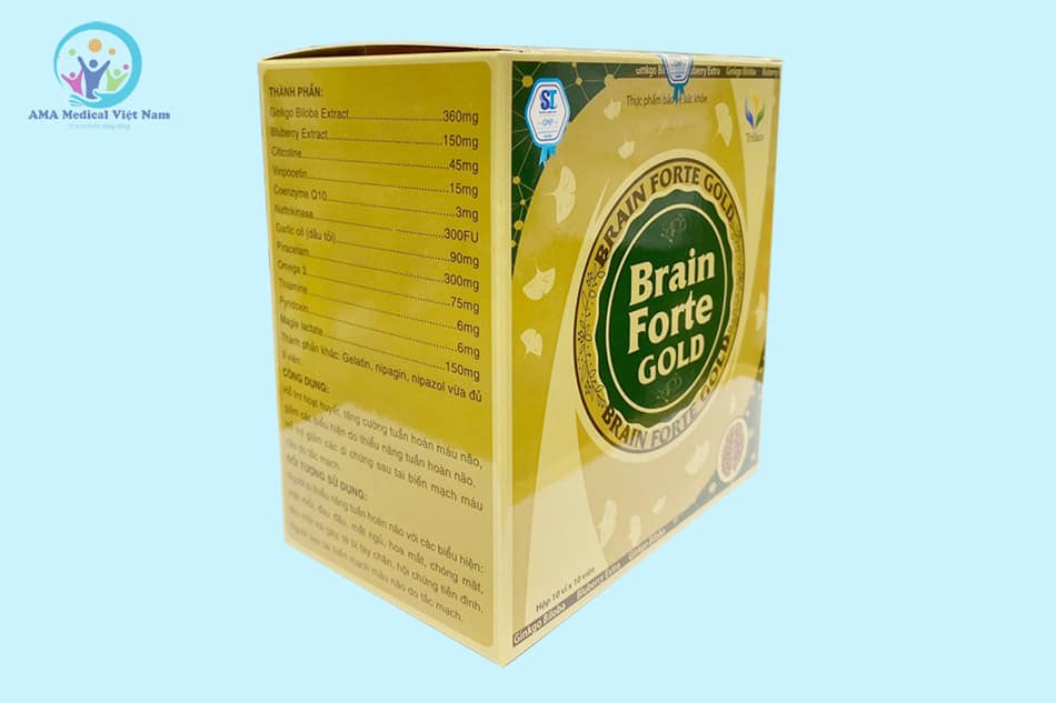 Hộp 10 vỉ viên uống Brain Forte Gold