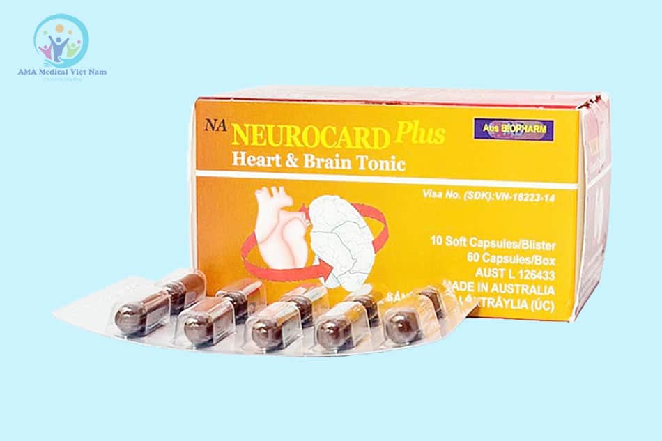 Hộp và vỉ thuốc Neurocard Plus