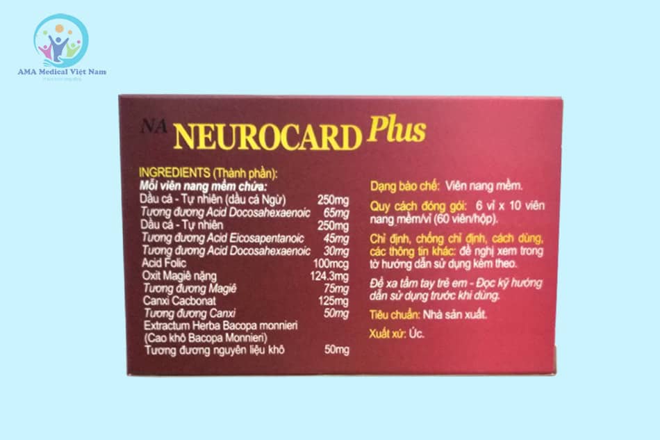 Thành phần của NA Neurocard Plus