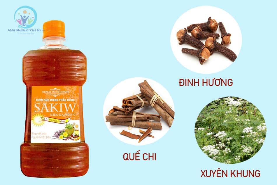 Thành phần Nước súc miệng thảo dược Sakiw