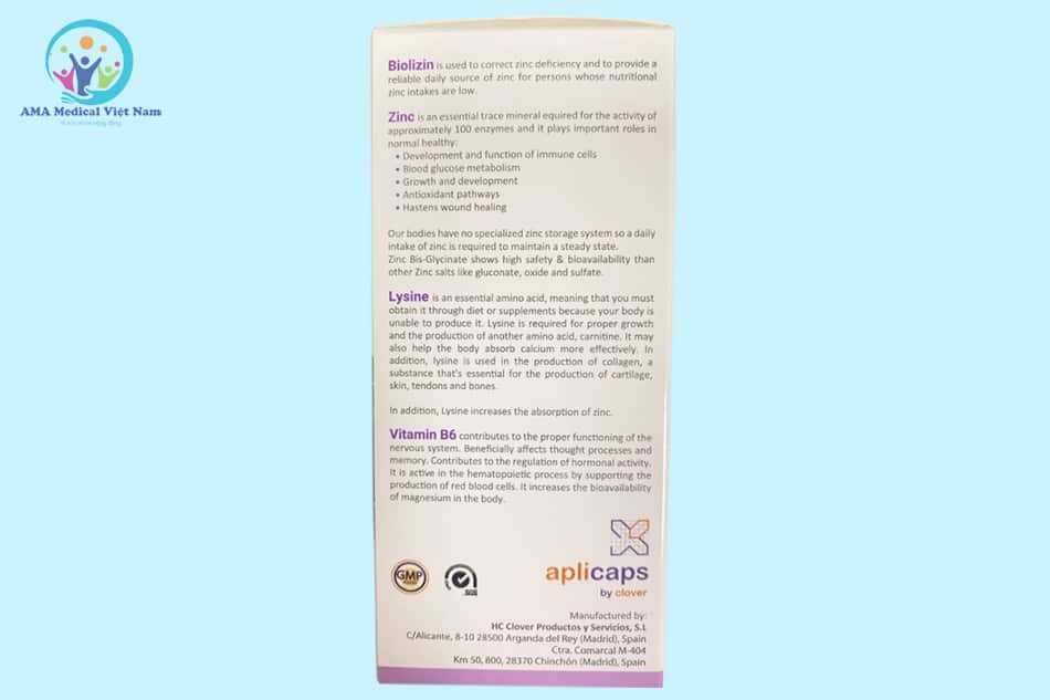 Hộp sản phẩm Biolizin