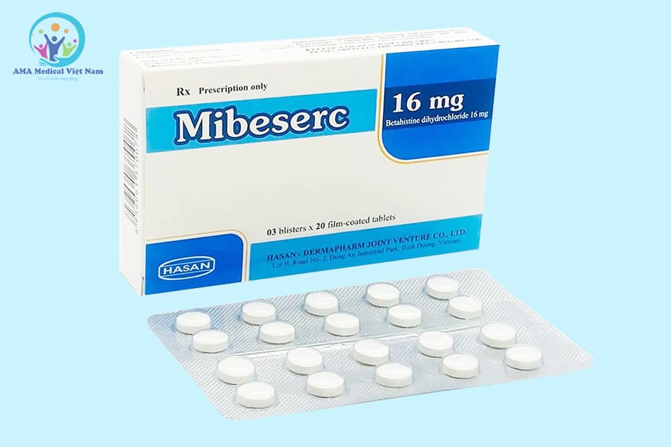 Hộp và vỉ Mibeserc 16mg