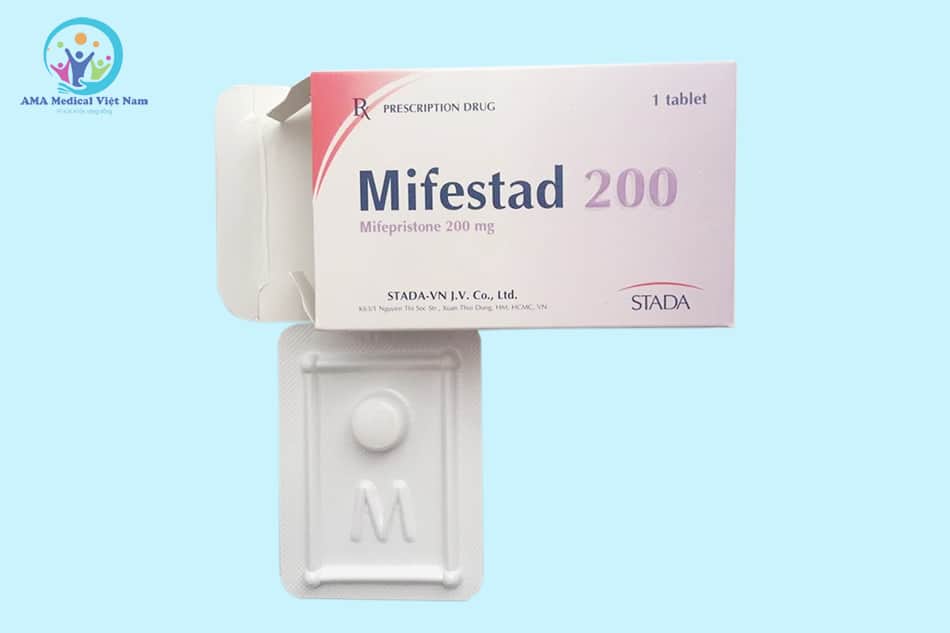 Hộp và vỉ thuốc Mifestad 200mg