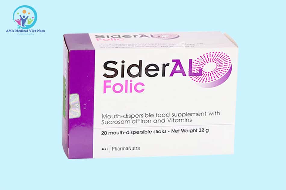Hộp Sắt Sideral Folic 20 gói