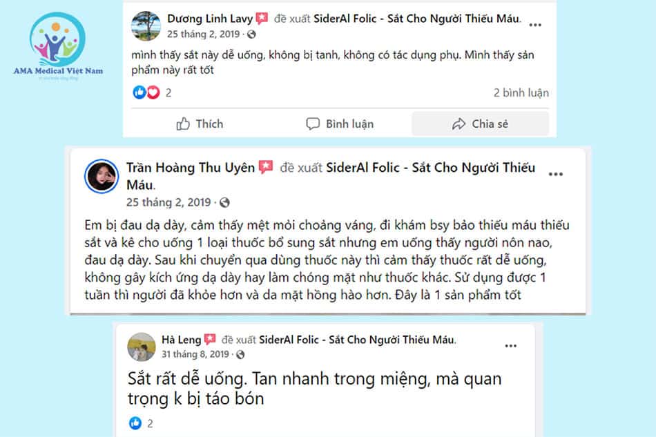 Review Sideral Folic từ người dùng