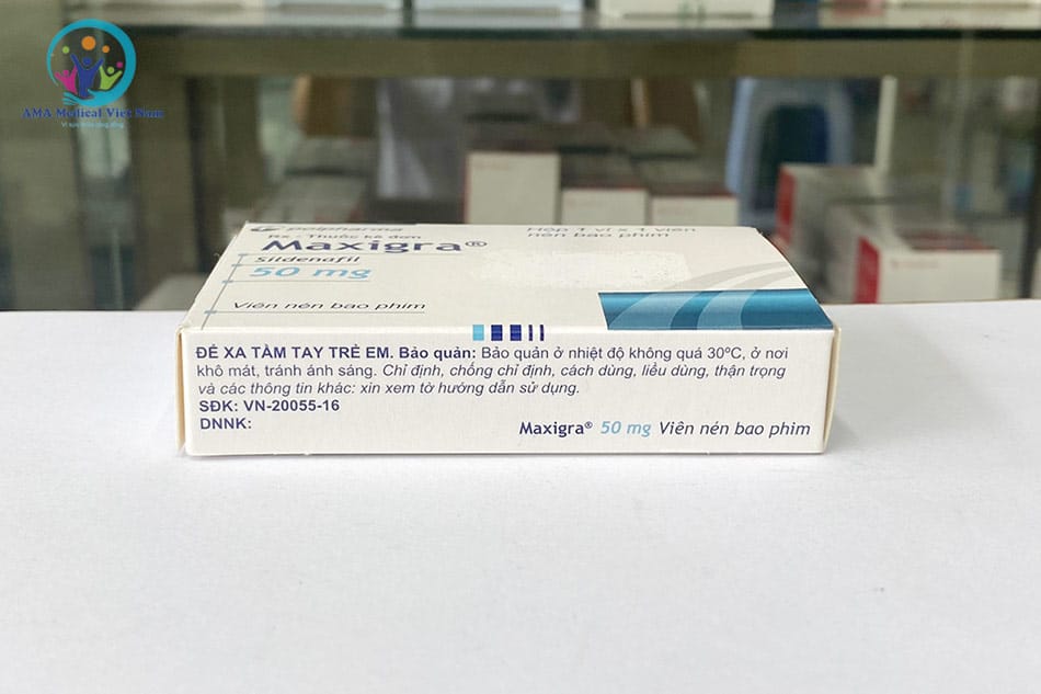 Hộp thuốc Maxigra 1 vỉ