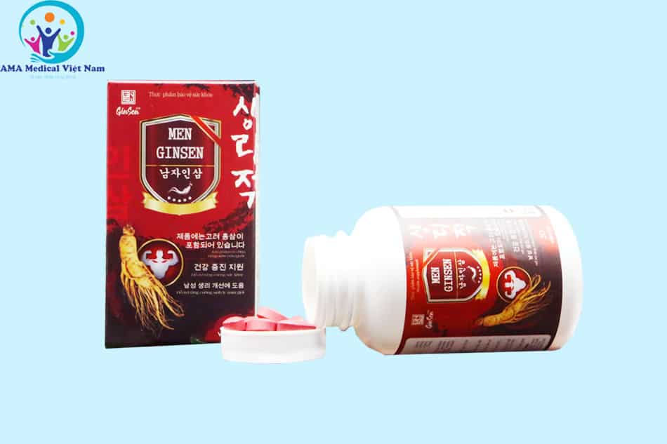 Hình ảnh hộp, lọ và viên uống Men Ginsen