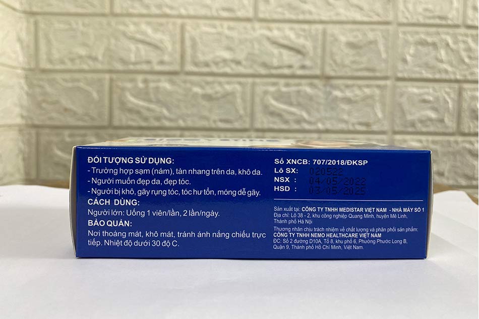 Viên uống đẹp da Biocystine 30 viên