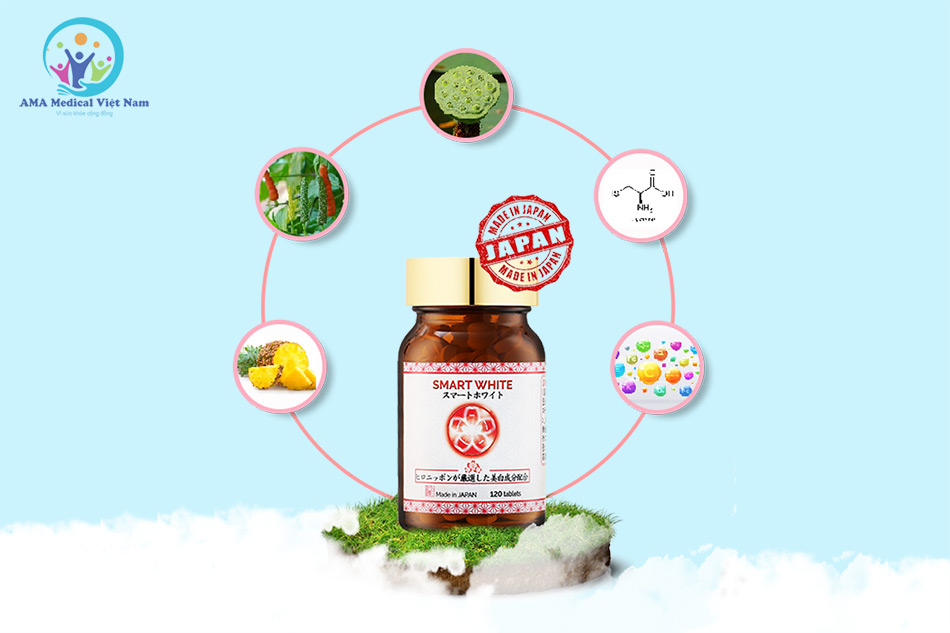 Smart White với thành phần gồm các loại chiết xuất, dưỡng chấtvà vitamin