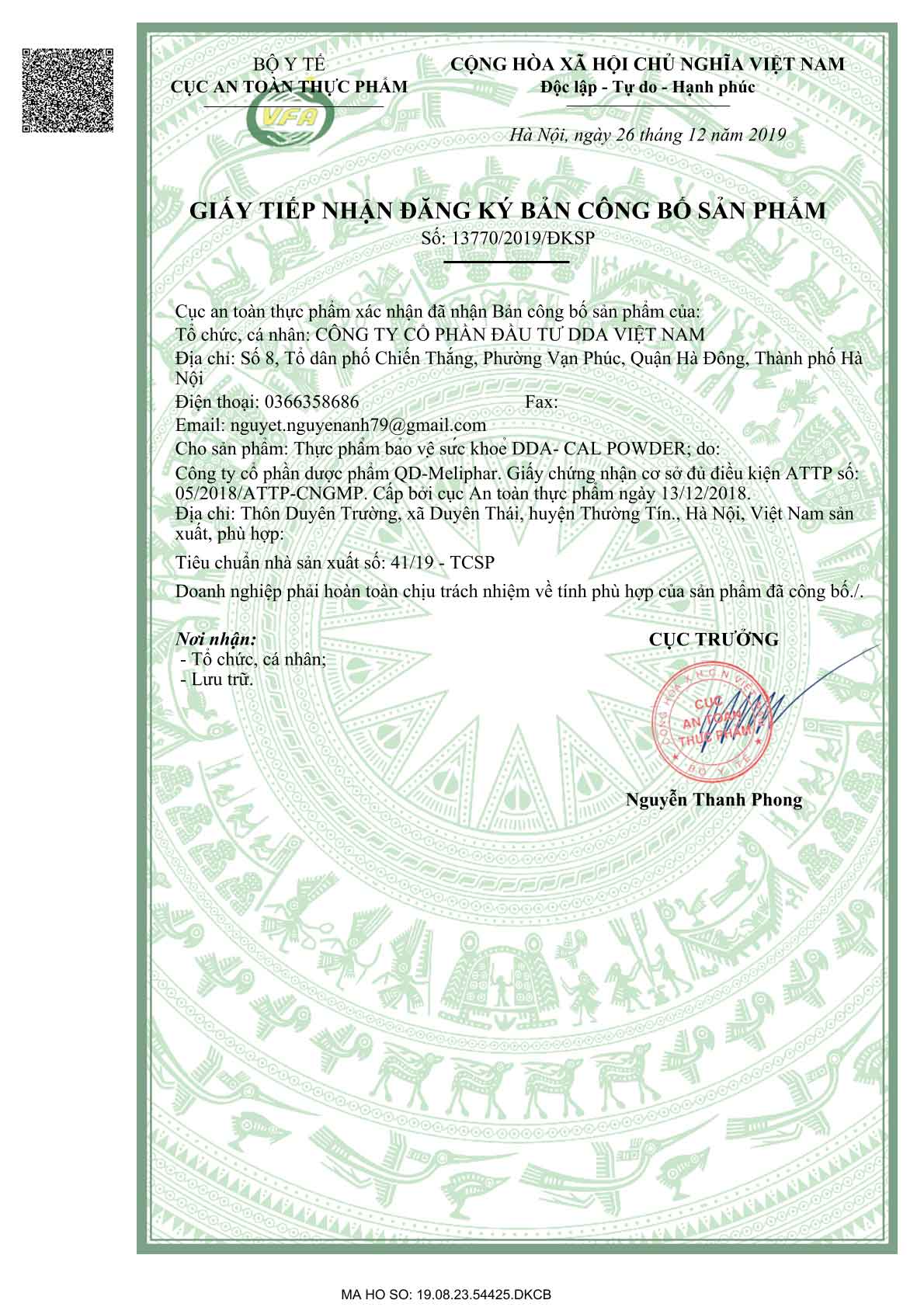 Công bố sản phẩm Canxi hữu cơ từ vỏ trứng