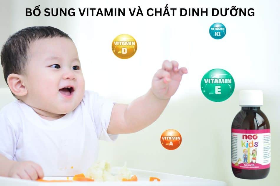 Neo Kids Growth cung cấp vitamin và dưỡng chất