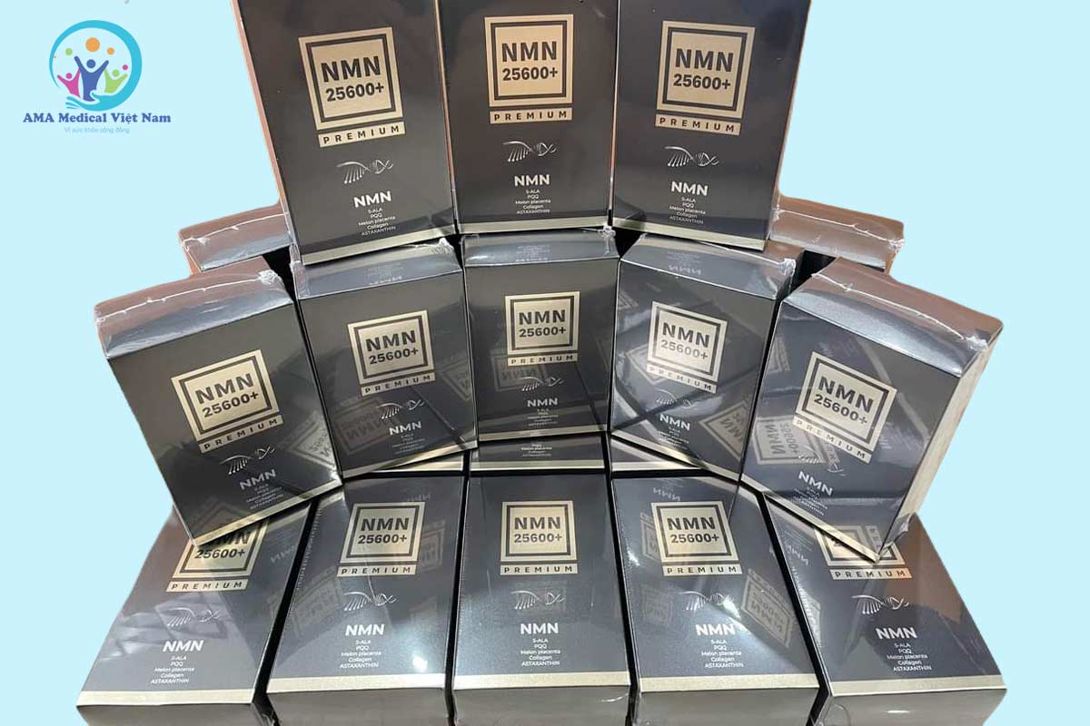 Hình ảnh: Hộp ngoài sản phẩm NMN Premium 25600+