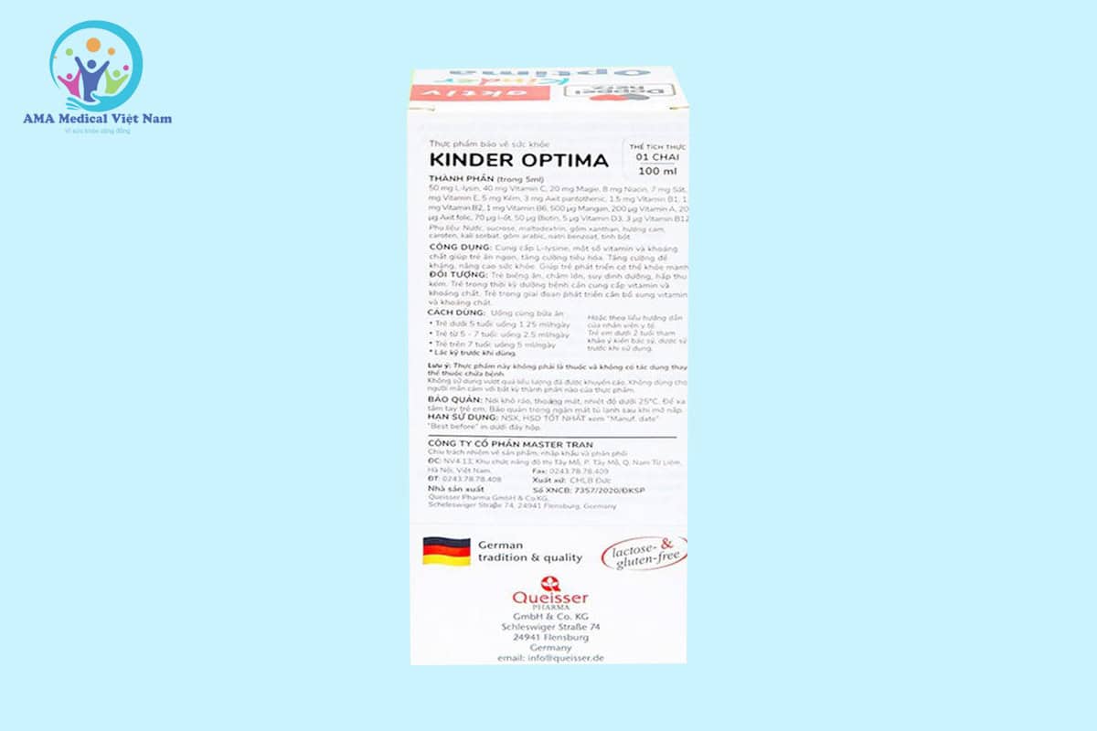 Kinder Optima cải thiện biếng ăn