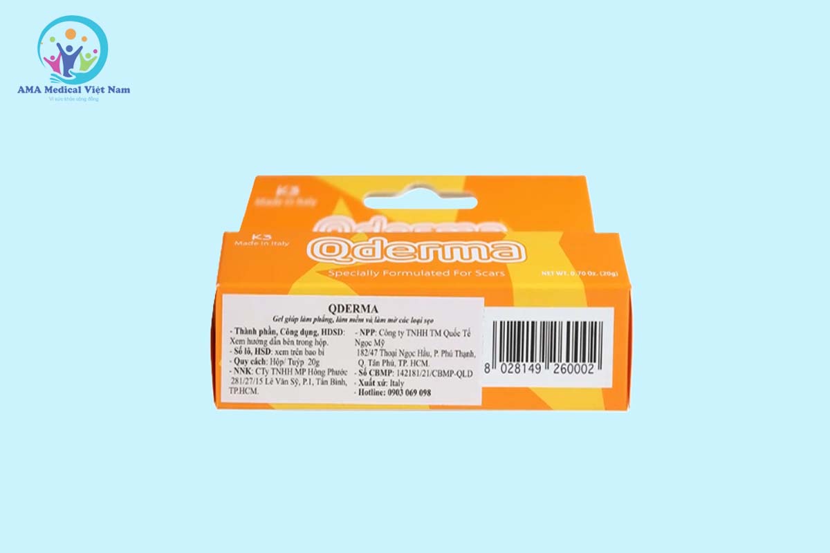 Mặt bên sản phẩm gel Qderma