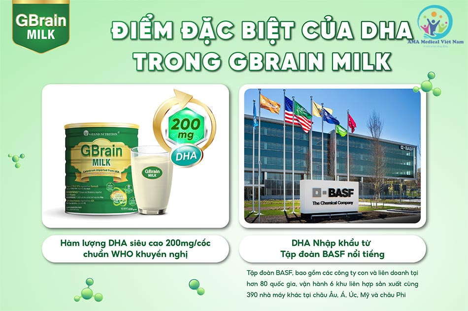 Sữa tảo trí não GBrain Milk có hàm lượng DHA cao nhất trong các dòng sữa, thực phẩm bổ sung