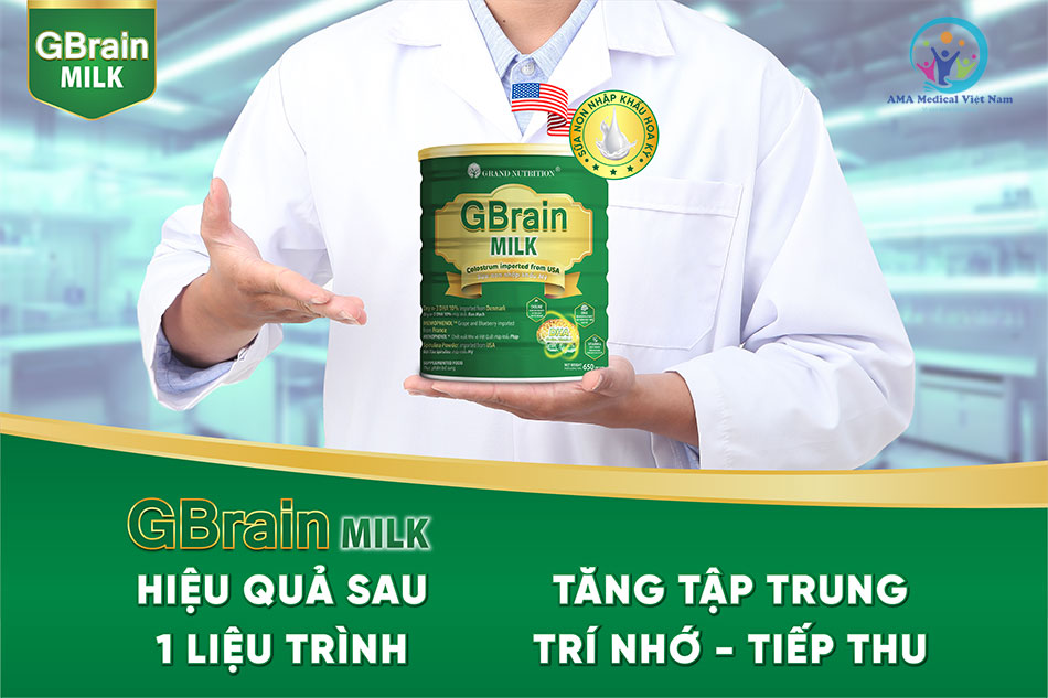 Sữa tảo trí não GBrain Milk dành cho trẻ từ 3 tuổi muốn phát triển trí não và cải thiện học tập